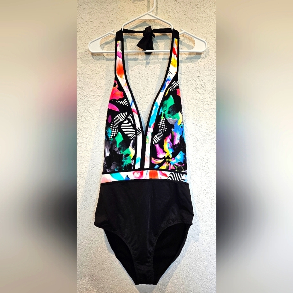 Sonsie One Piece Halter Swimsuit size 20W